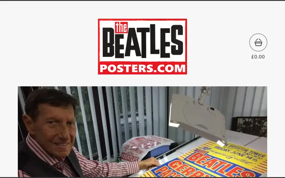 Screenshot of thebeatlesposters.com
