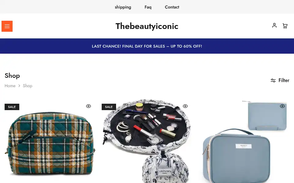Screenshot of thebeautyiconic.co.uk