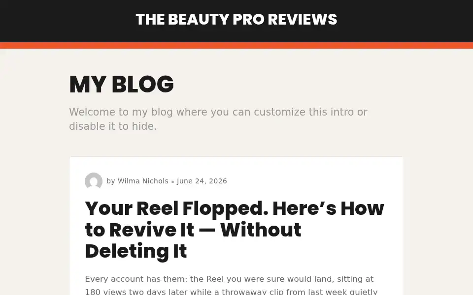 Screenshot of thebeautyproreviews.com