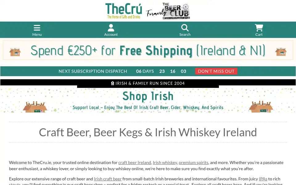 Screenshot of thebeerclub.ie