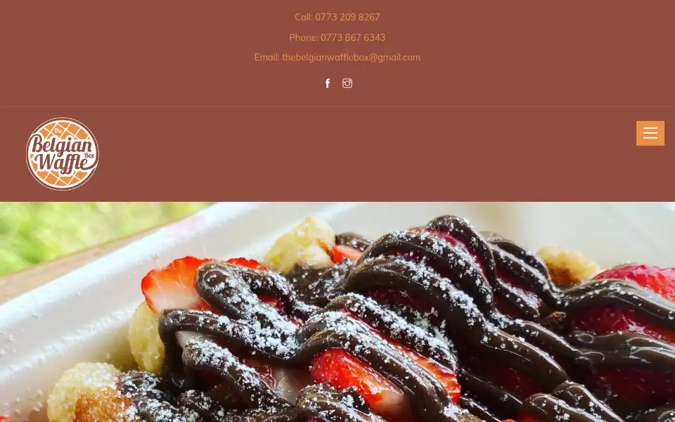Screenshot of thebelgianwafflebox.co.uk