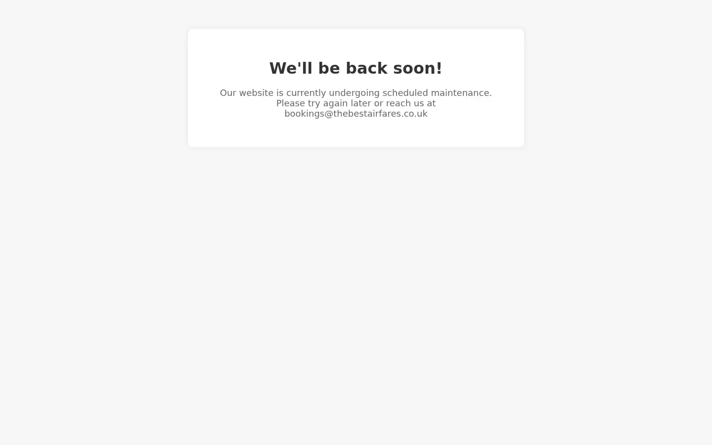 Screenshot of thebestairfares.co.uk