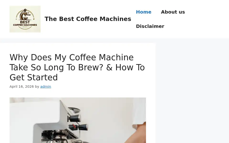 Screenshot of thebestcoffeemachines.com