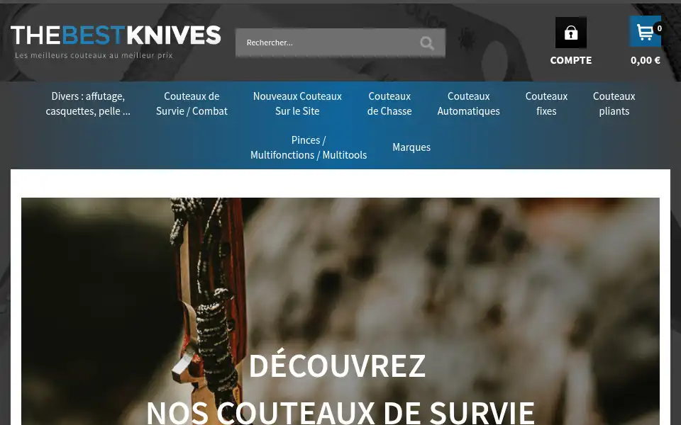 Screenshot of thebestknives.fr