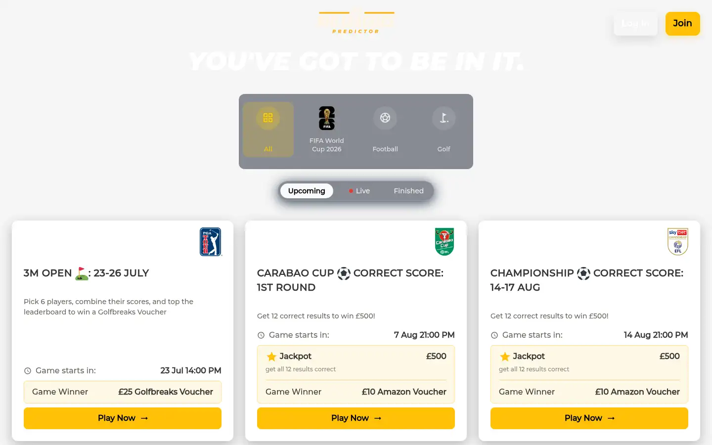Screenshot of thebigleagues.co.uk
