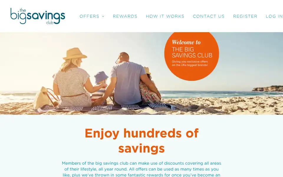 Screenshot of thebigsavingsclub.com