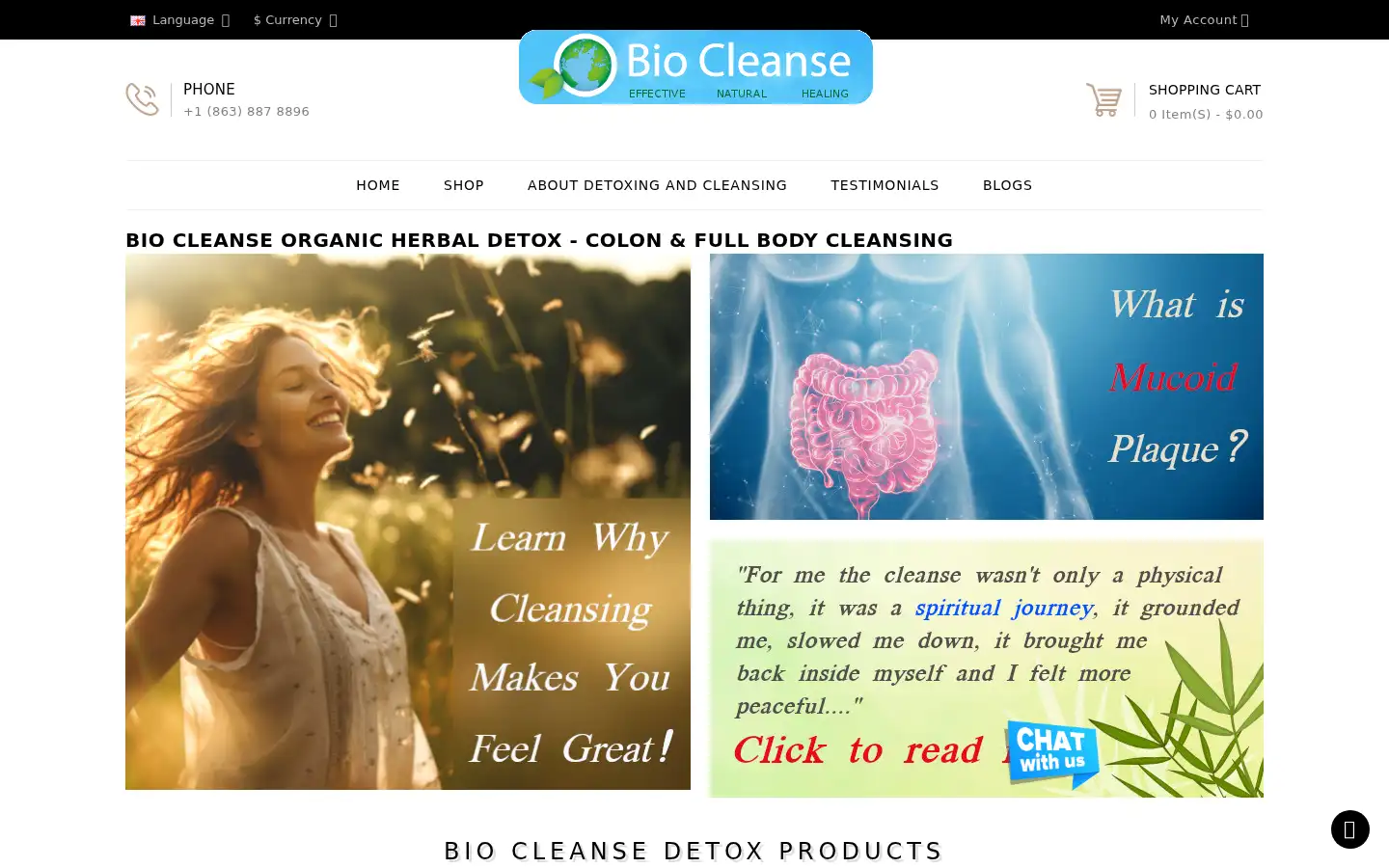 Screenshot of thebiocleanse.com