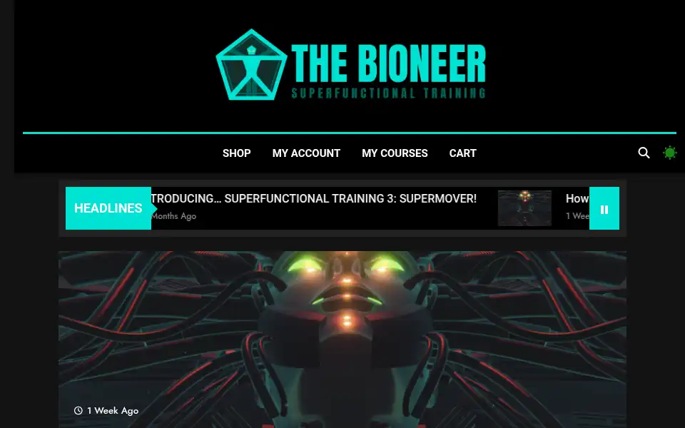 Screenshot of thebioneer.com