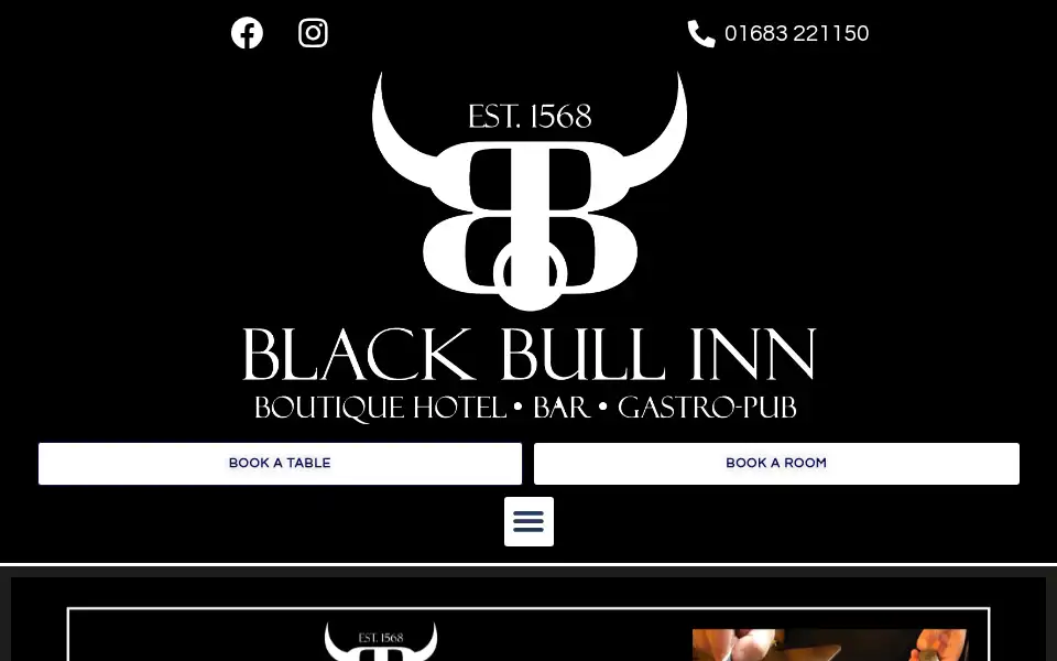 Screenshot of theblackbullmoffat.co.uk