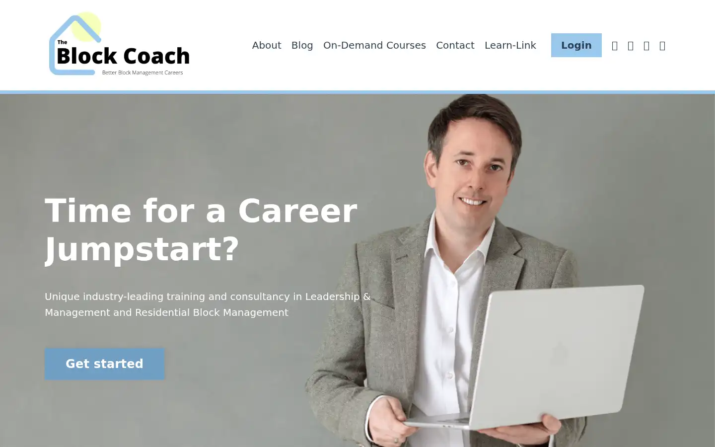 Screenshot of theblockcoach.co.uk