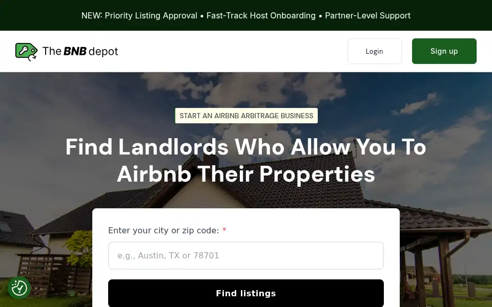 Screenshot of thebnbdepot.com