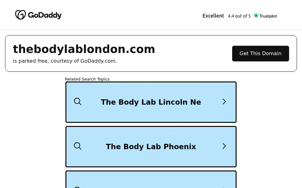 Screenshot of thebodylablondon.com