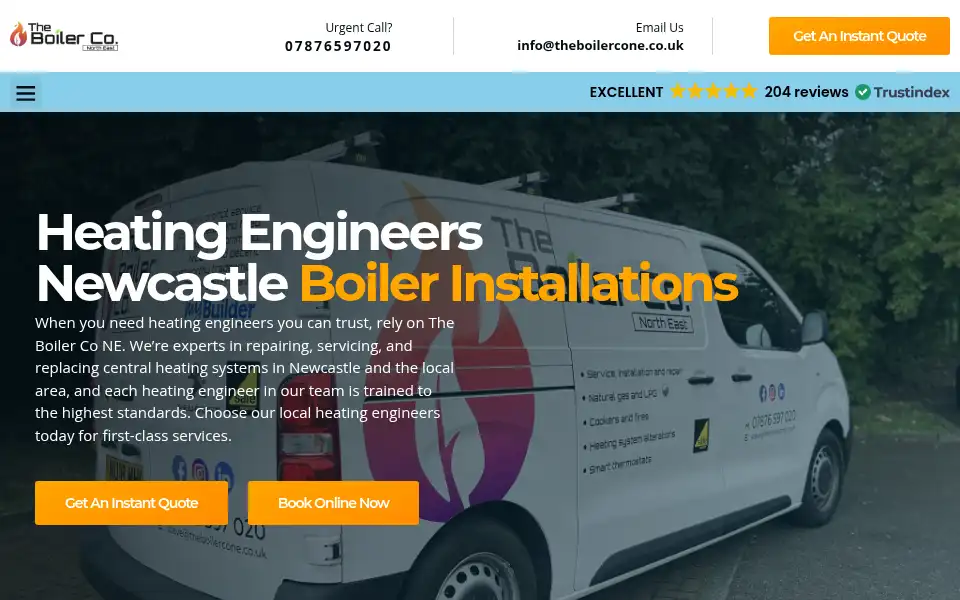 Screenshot of theboilercone.co.uk