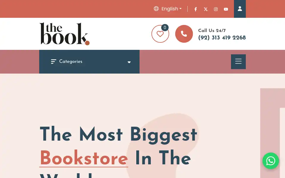 Screenshot of thebookdot.com