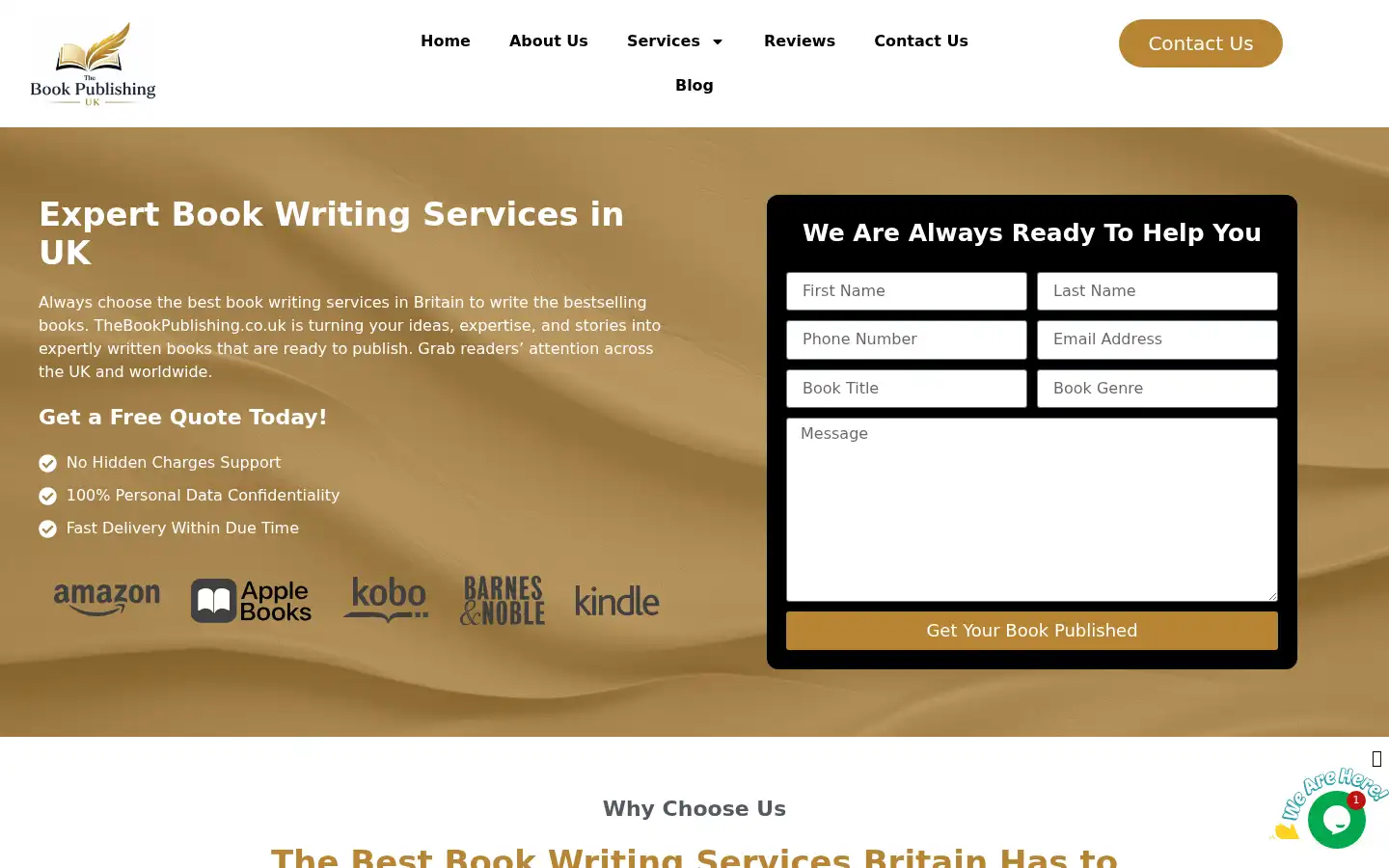 Screenshot of thebookpublishing.co.uk