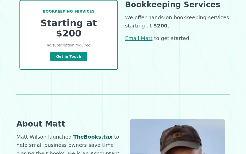 Screenshot of thebooks.tax