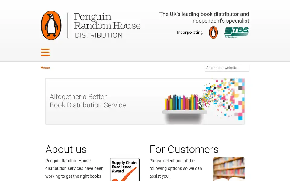 Screenshot of thebookservice.co.uk