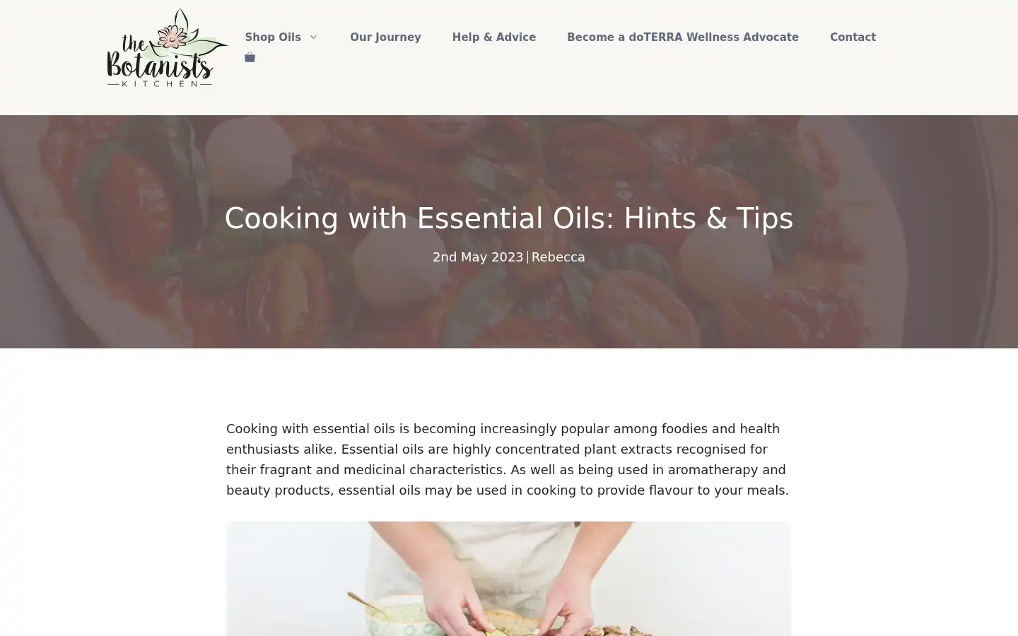 Screenshot of thebotanistskitchen.co.uk
