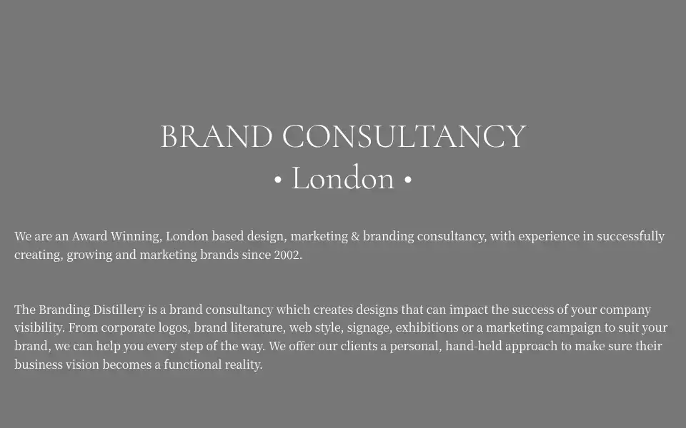 Screenshot of thebrandingdistillery.london