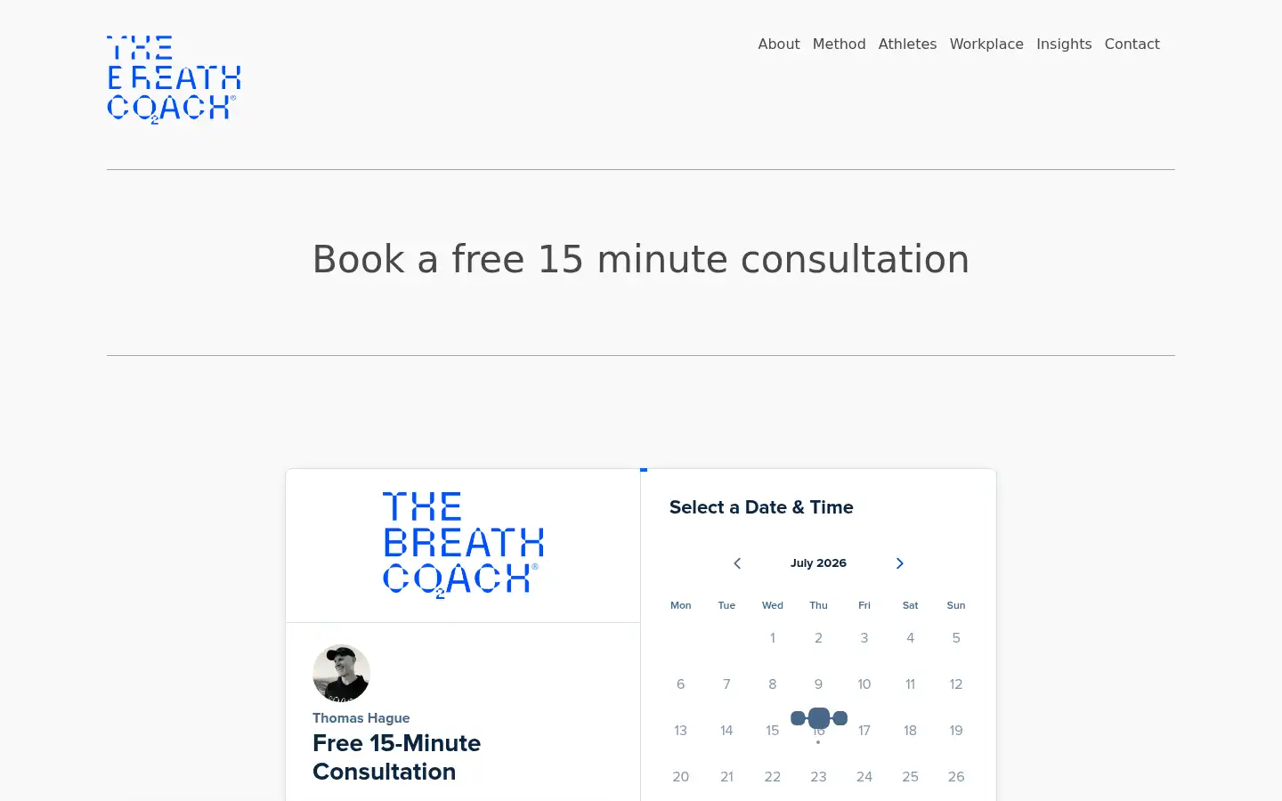 Screenshot of thebreathcoach.co.uk