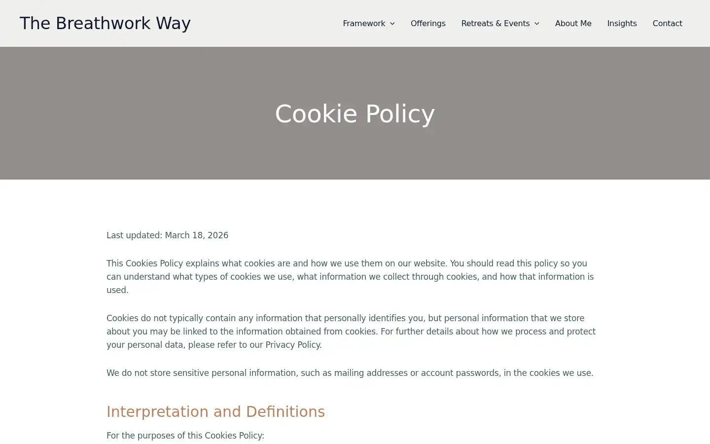 Screenshot of thebreathworkway.com