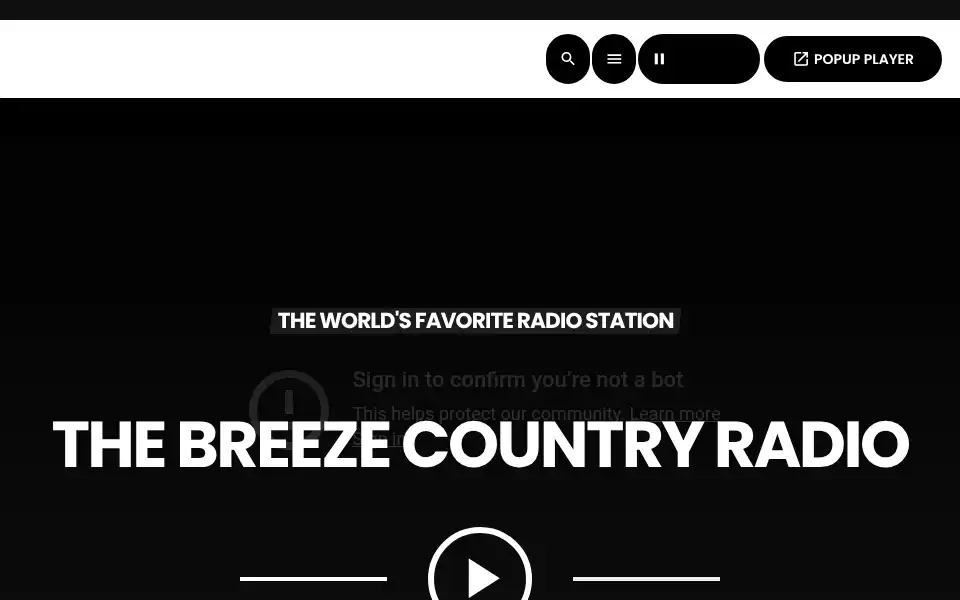 Screenshot of thebreezecountryradio.com
