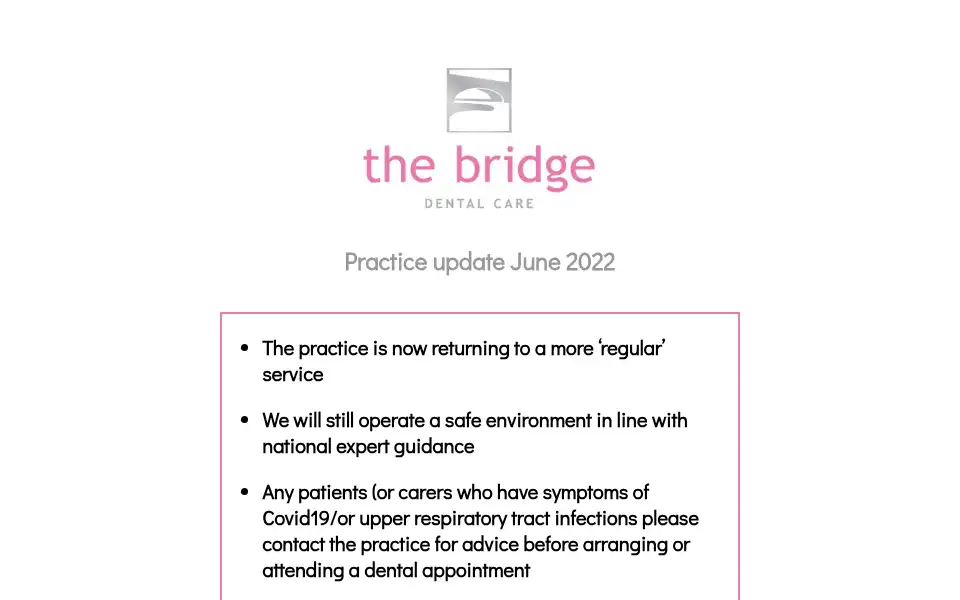 Screenshot of thebridgedental.com