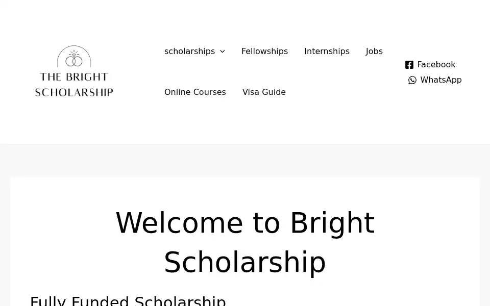 Screenshot of thebrightscholarship.com