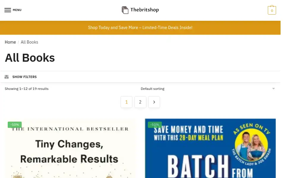 Screenshot of thebritshop.uk
