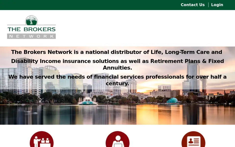 Screenshot of thebrokersnetwork.com
