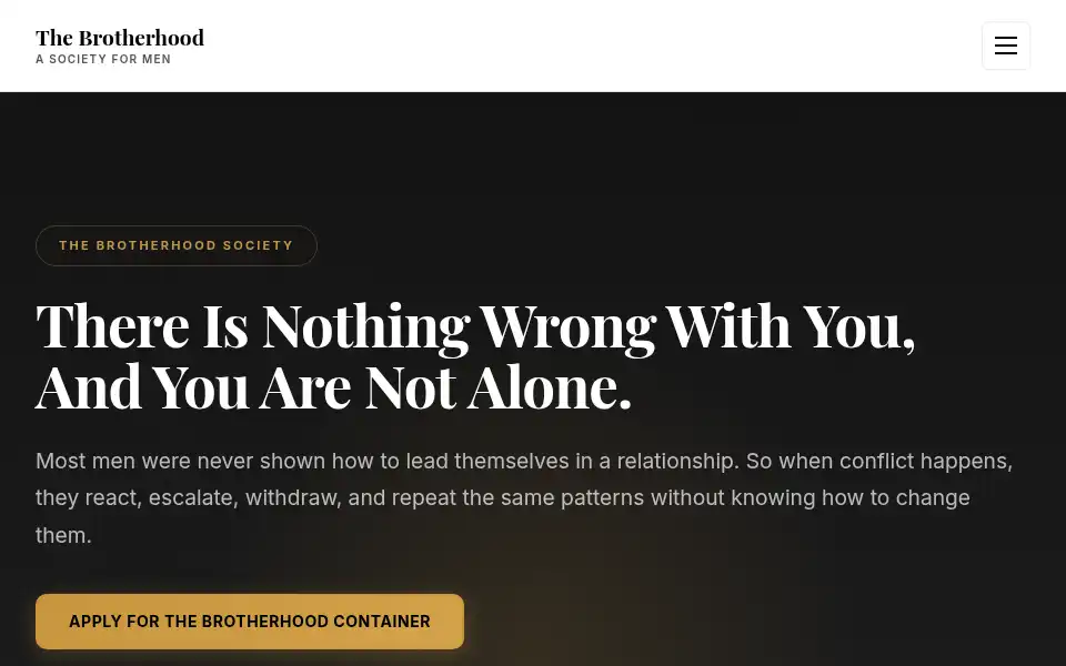 Screenshot of thebrotherhoodsociety.com
