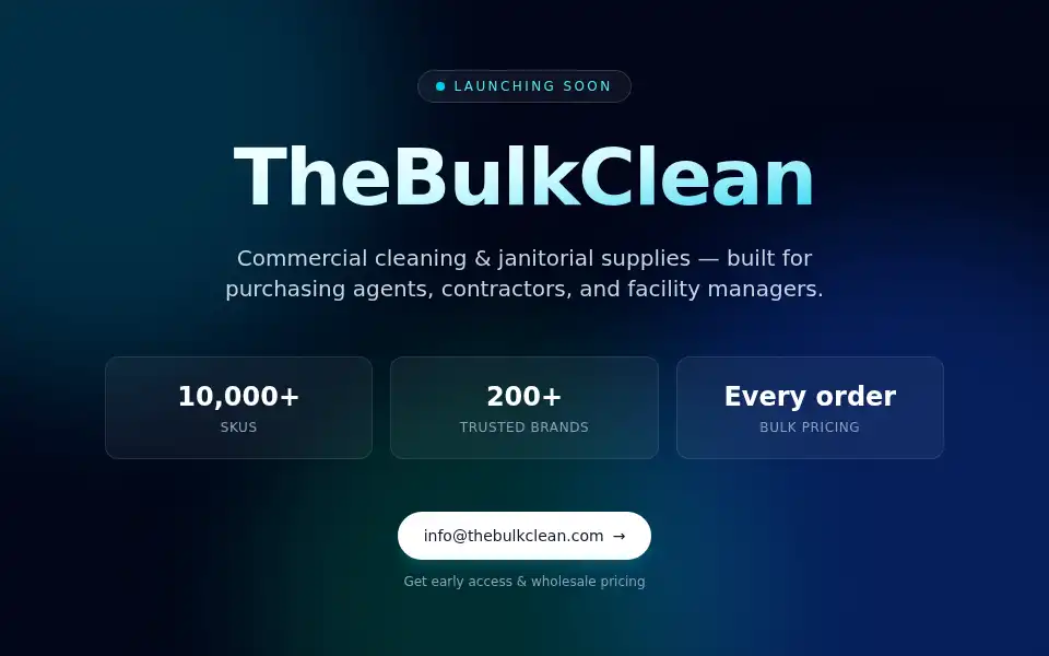 Screenshot of thebulkclean.com