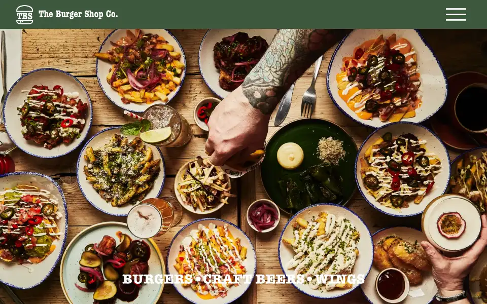 Screenshot of theburgershopco.uk