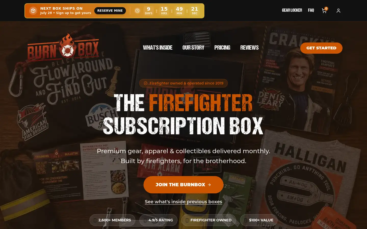 Screenshot of theburnbox.com