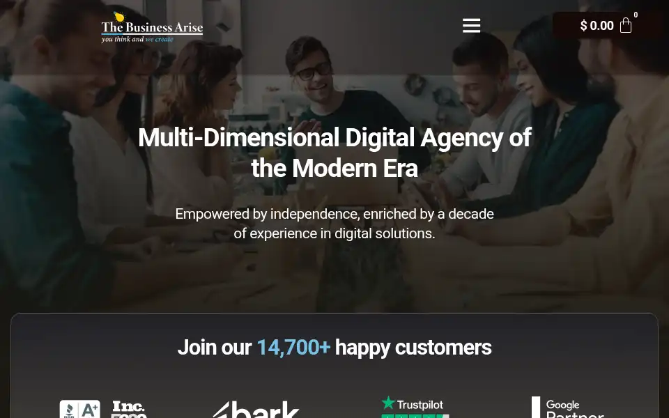Screenshot of thebusinessarisellc.com