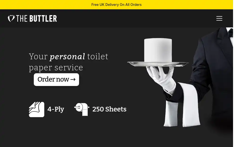Screenshot of thebuttler.co.uk