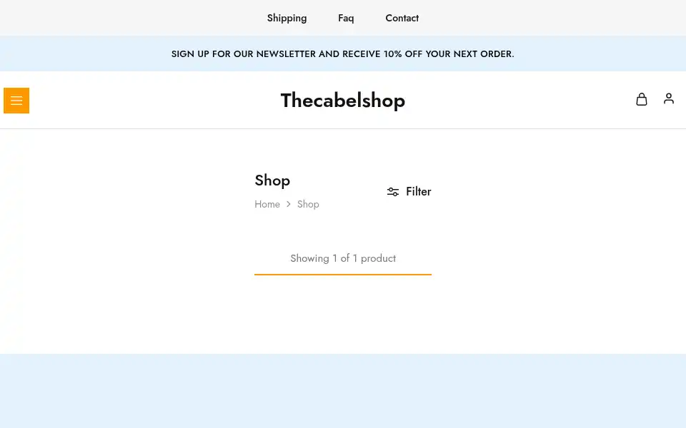 Screenshot of thecabelshop.co.uk