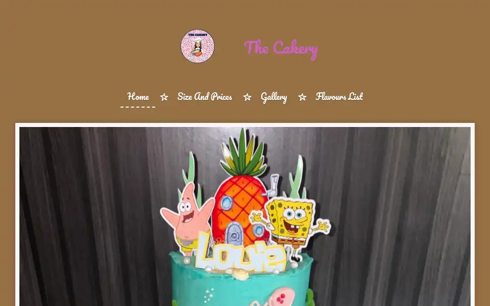Screenshot of thecakery-iow.com