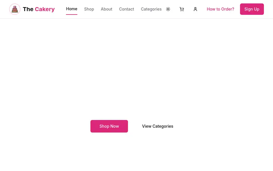 Screenshot of thecakery.uk