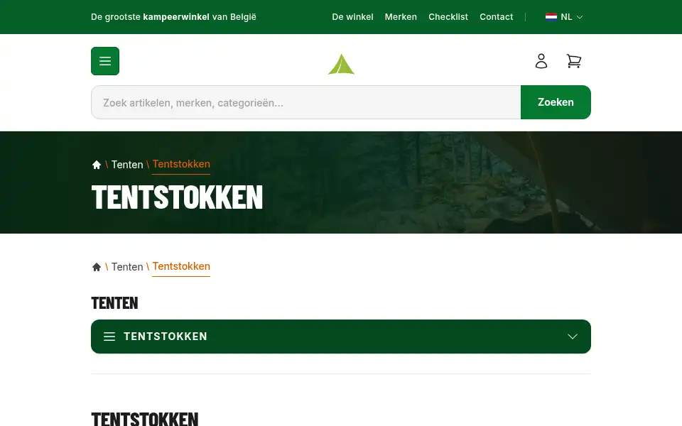 Screenshot of thecampingstore.eu
