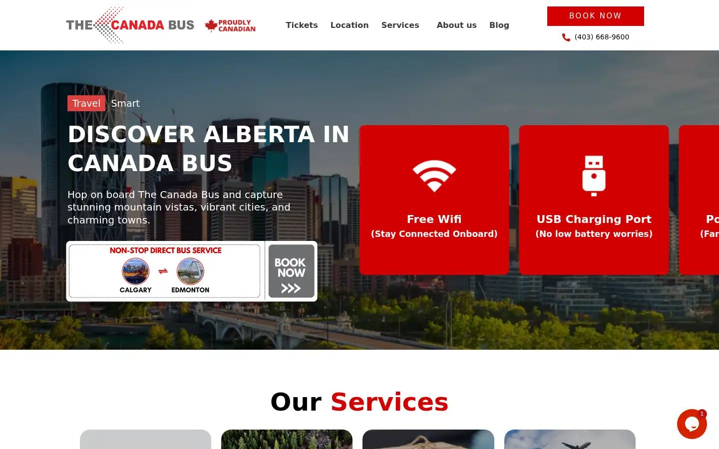 Screenshot of thecanadabus.com
