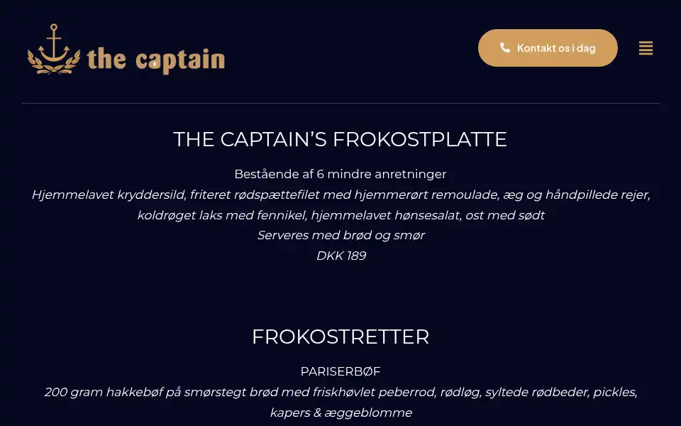 Screenshot of thecaptain.dk