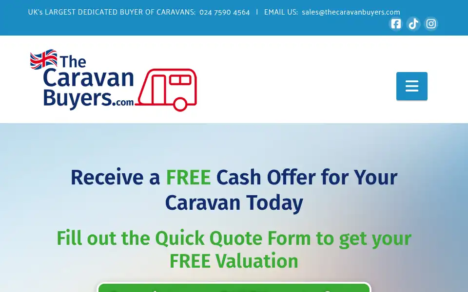 Screenshot of thecaravanbuyers.com
