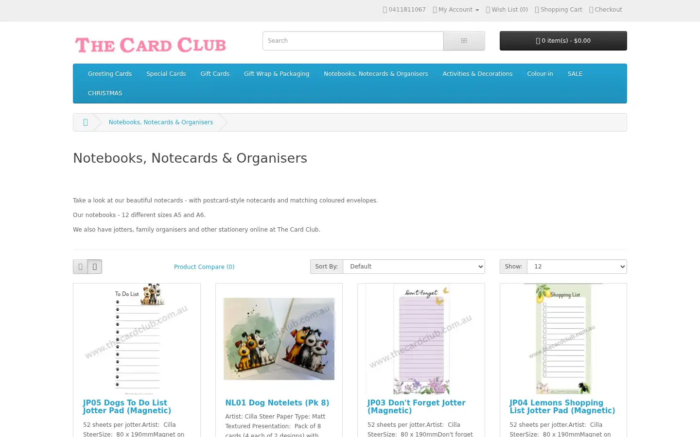 Screenshot of thecardclub.com.au