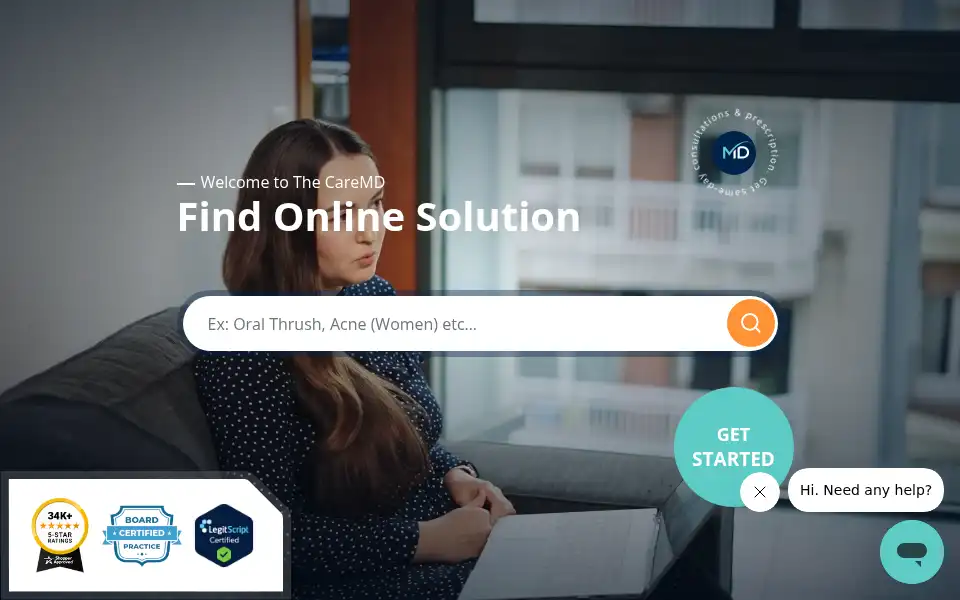 Screenshot of thecaremd.com