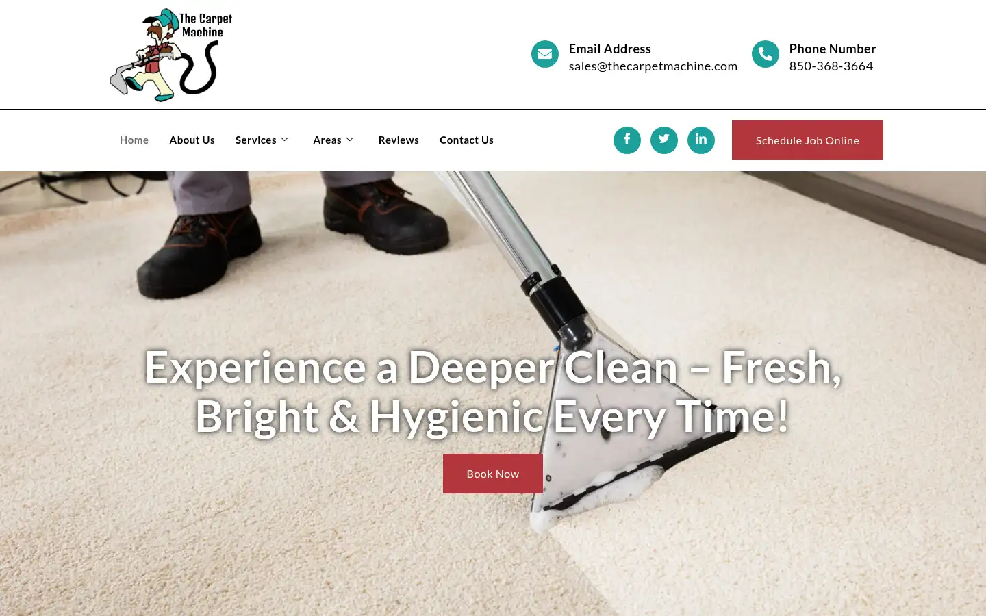 Screenshot of thecarpetmachine.com