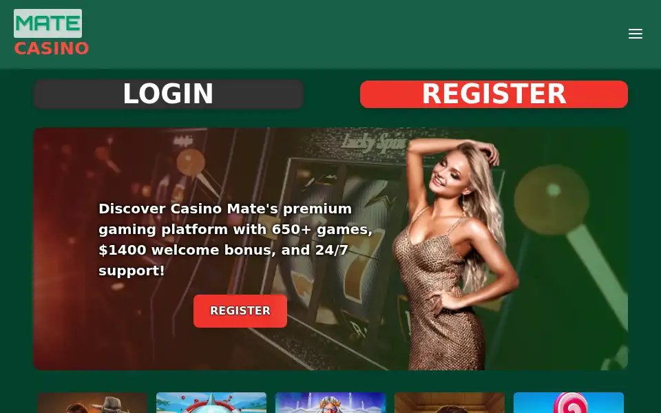 Screenshot of thecasinomate.com