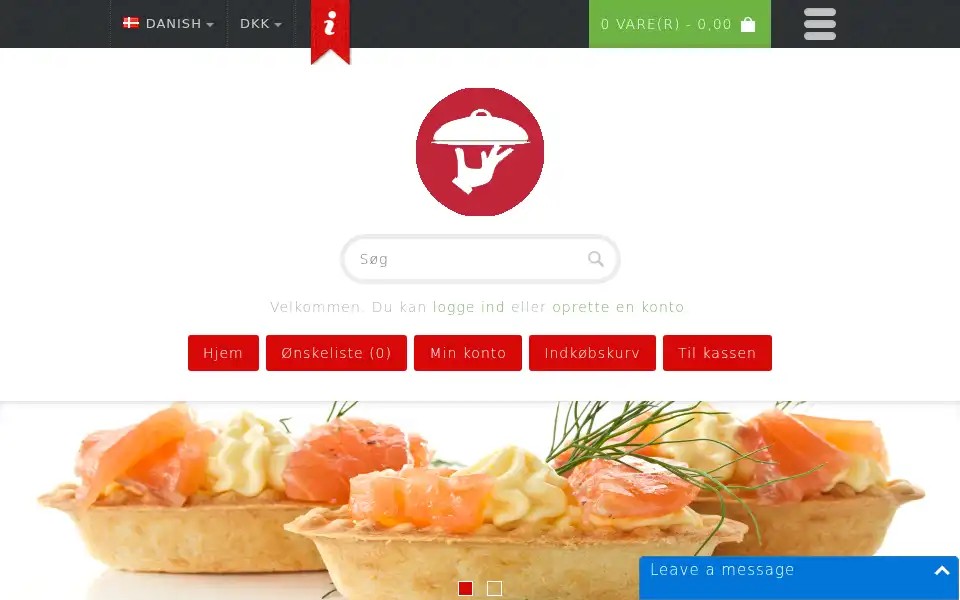 Screenshot of thecatering.dk
