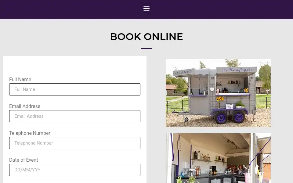 Screenshot of thecheekytipple.co.uk