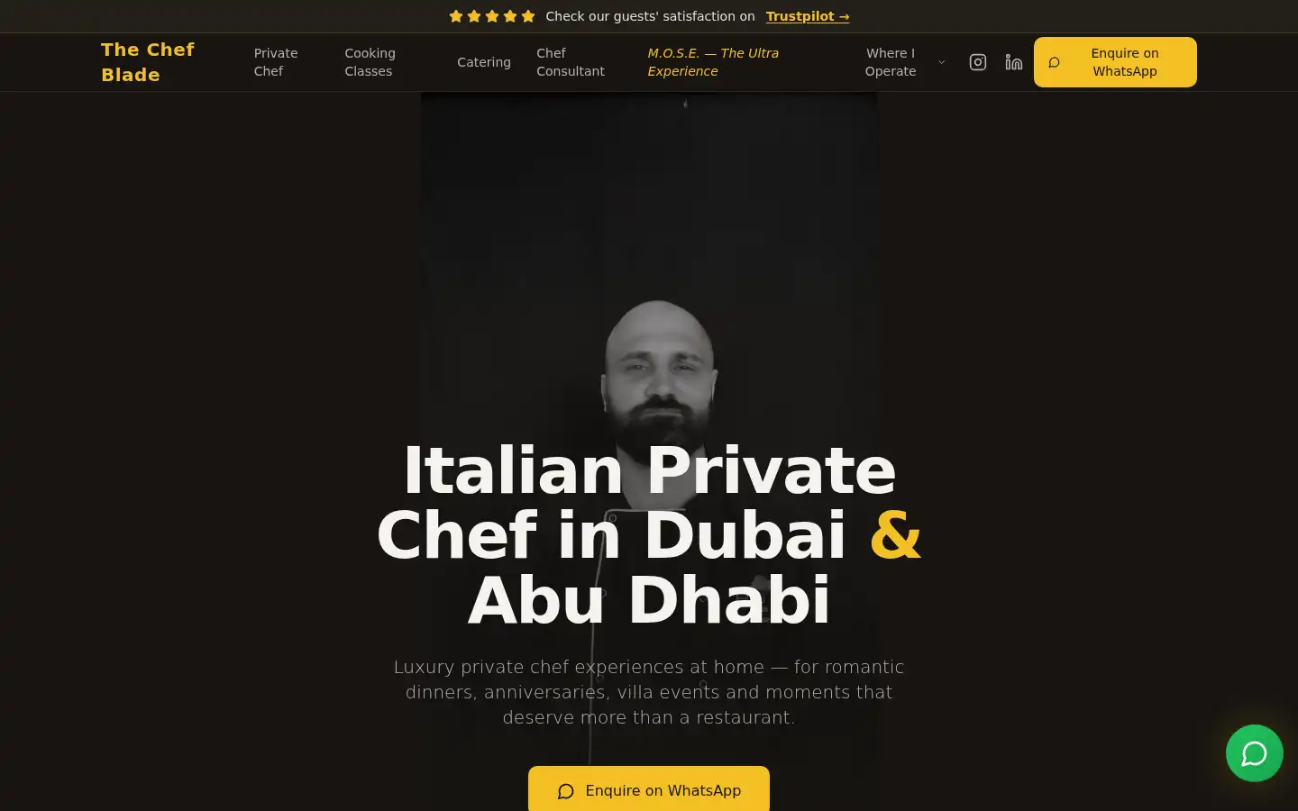 Screenshot of thechefblade.com
